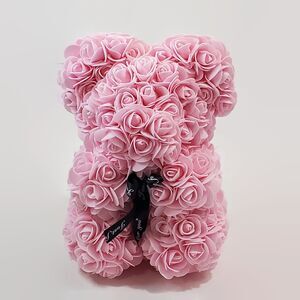 Always And Forever Flower Bear Light Pink Foam Roses Birthday Anniversary Gift